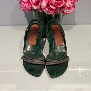 Prada Sandals - Green & Purple with Gray Straps